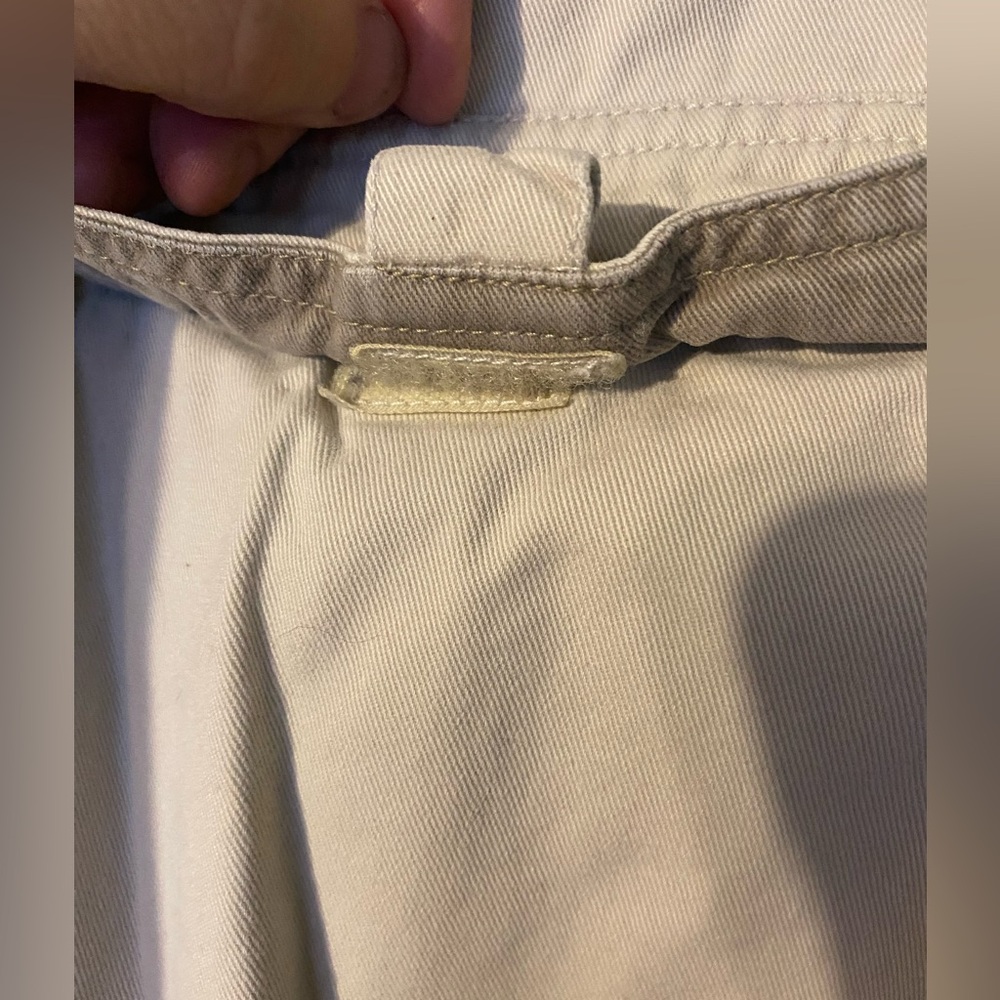 Men's Plugg Tan Cargo Pants size 38 x 34 100% cotton khakis with Velcro pockets - Picture 6 of 7